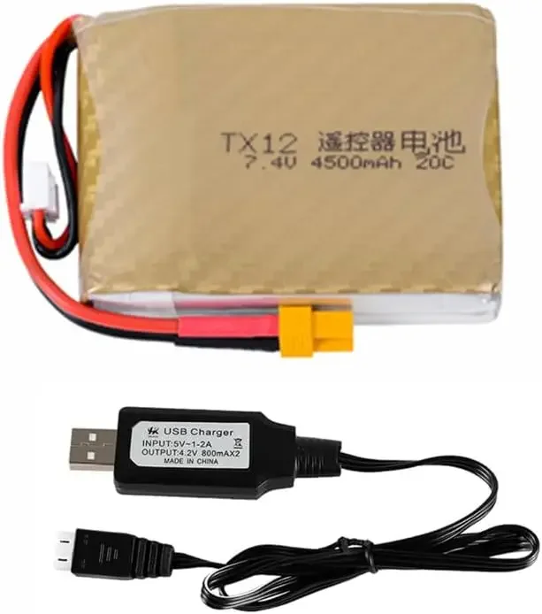 Batería LiPo RadioMaster TX12 conector XT30 y carga USB - imagen 2
