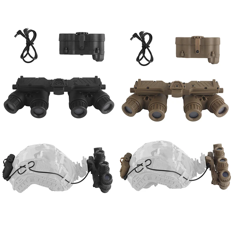 Casco táctico GPNVG 18 gafas de visión nocturna NVG DUMMY modelo casco táctico negro bronceado - imagen 4
