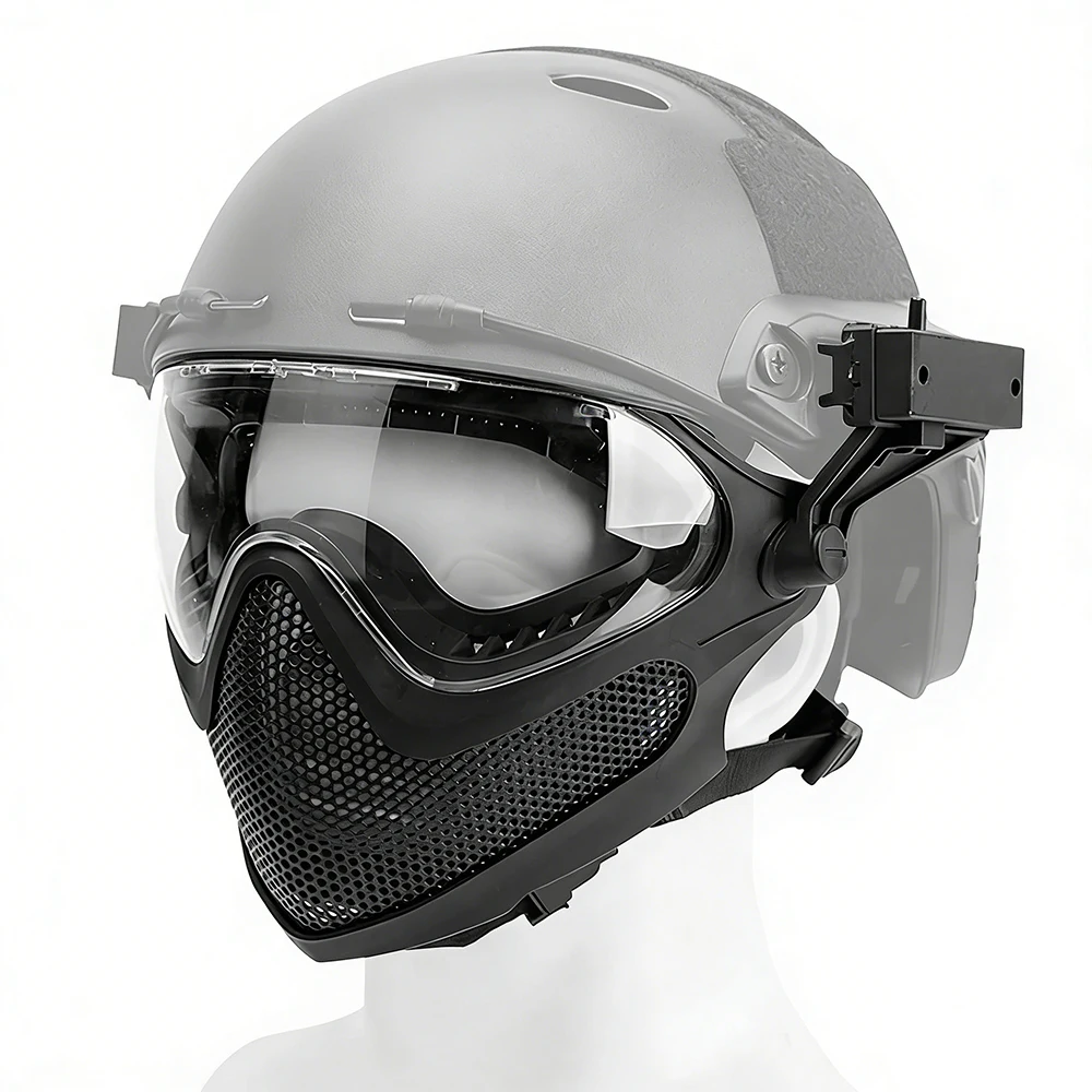 Máscara facial Airsoft malla acero transpirable protección completa - imagen 2