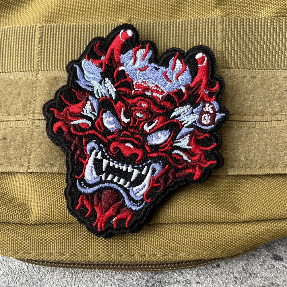 Parche Punk bordado de esqueleto, parches de gancho y bucle para ropa, emblemas tácticos, pegatina para mochila, brazalete de moral - imagen 5