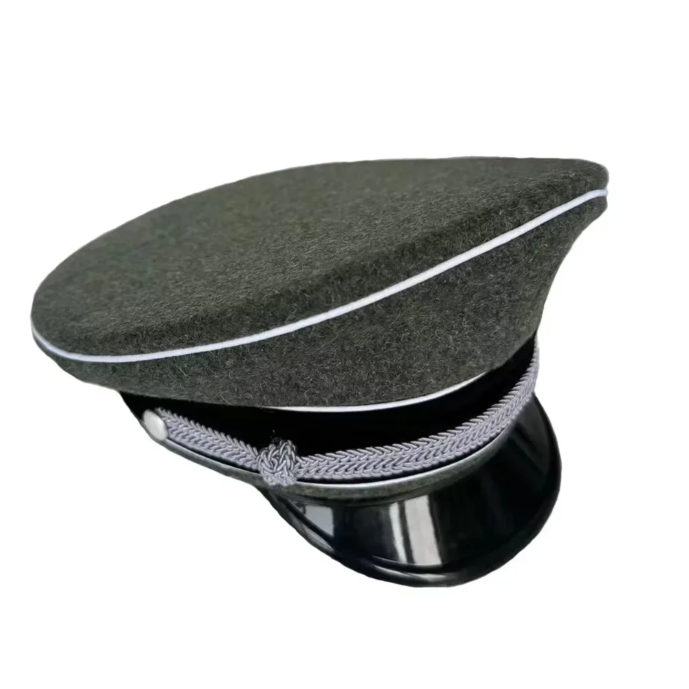 Sombrero alemán de la Segunda Guerra Mundial, sombrero decorativo informal táctico de lana gris para hombre, gorra alemana de la Segunda Guerra Mundial - imagen 5