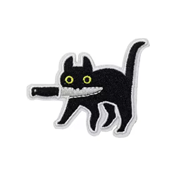 Parche de moral Assassin Cat bordado – Táctico velcro para MOLLE