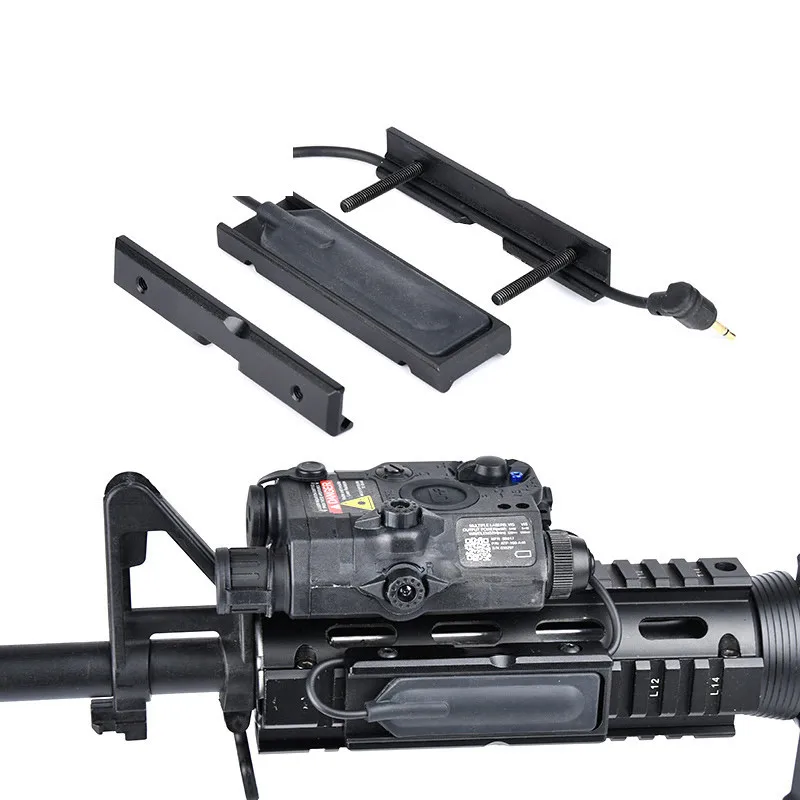 Accesorios de ranura de montaje de interruptor remoto táctico, M-LOK de riel de 20mm, Keymod, Panel de bolsillo CNC, Airsoft, PEQ, DBAL, NGAL, Base láser - imagen 5
