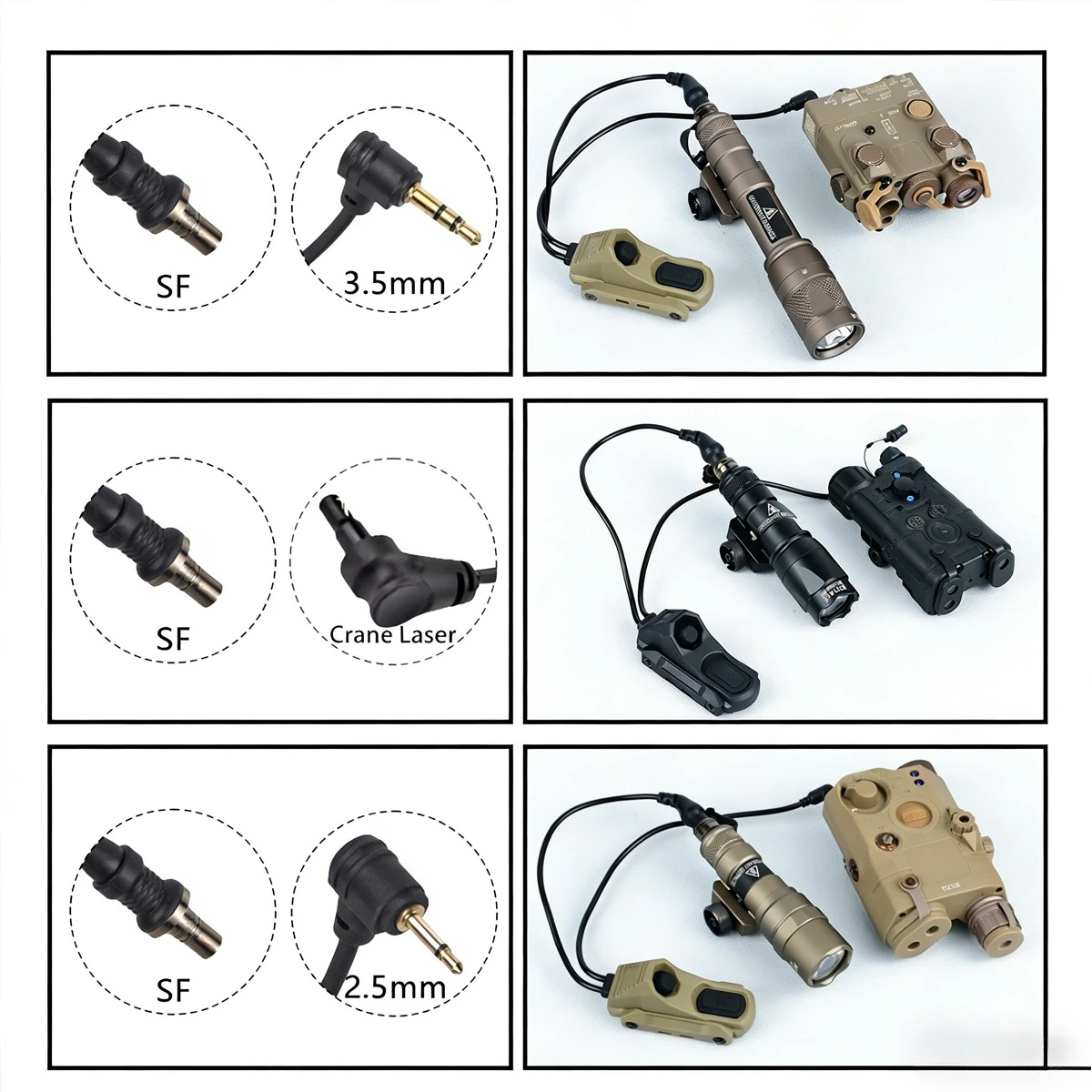 Linterna táctica Surefir M600 con interruptor AXON para airsoft - imagen 4