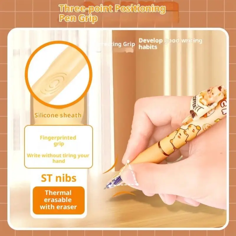 Juego bolígrafos borrables con calor, herramienta trabajo estudio con agarre cómodo, visibilidad con poca luz, uso 6 - imagen 5