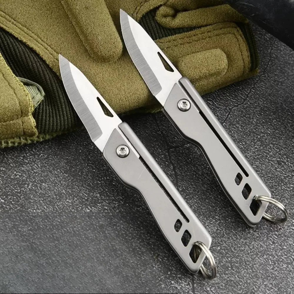 MINI TC4 cuchillo plegable EDC de titanio aleación, llavero - imagen 2