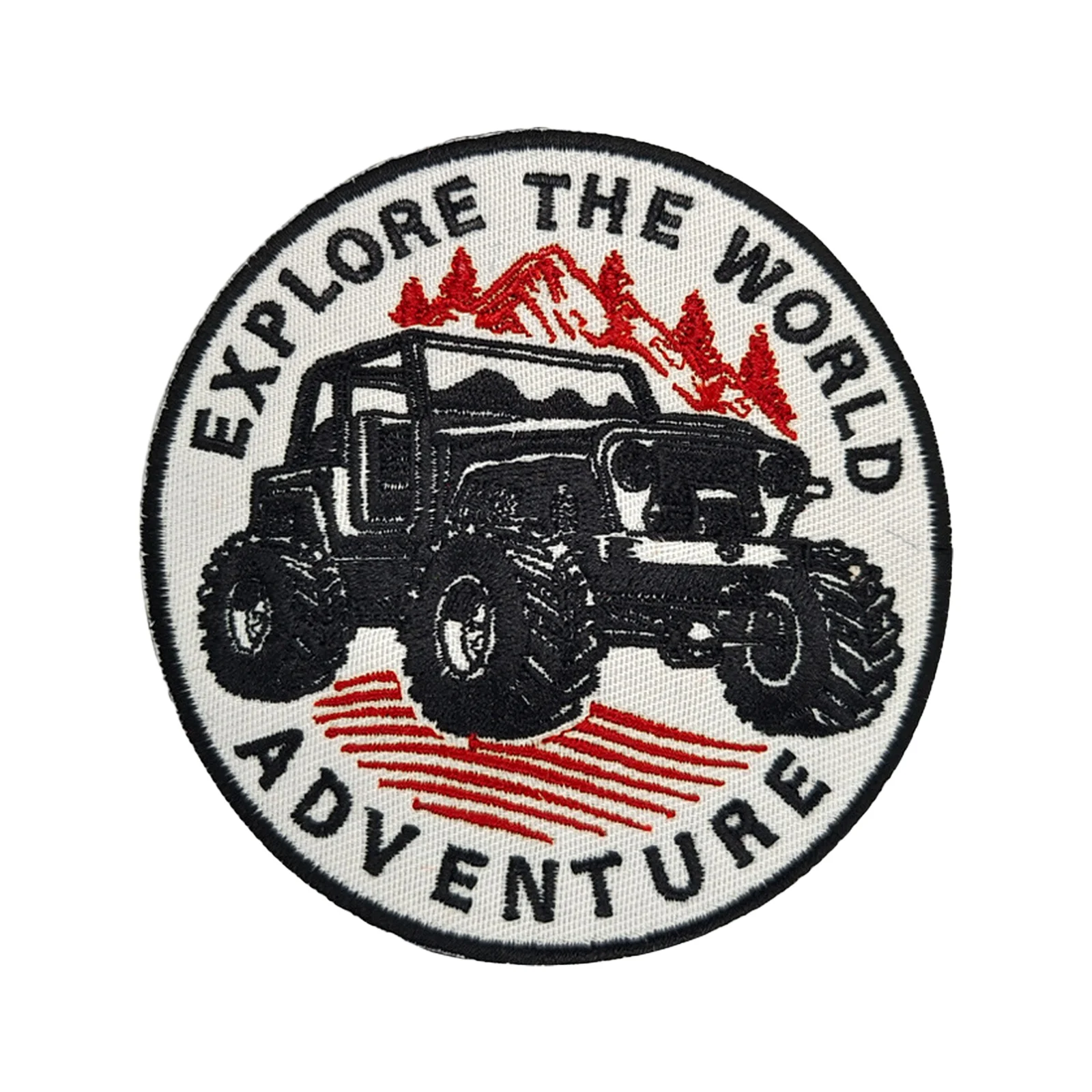 Explore The World Adventure Parche de Velcros con cierre de gancho y bucle, insignia bordada para mochila táctica Molle, chaqueta, gorras