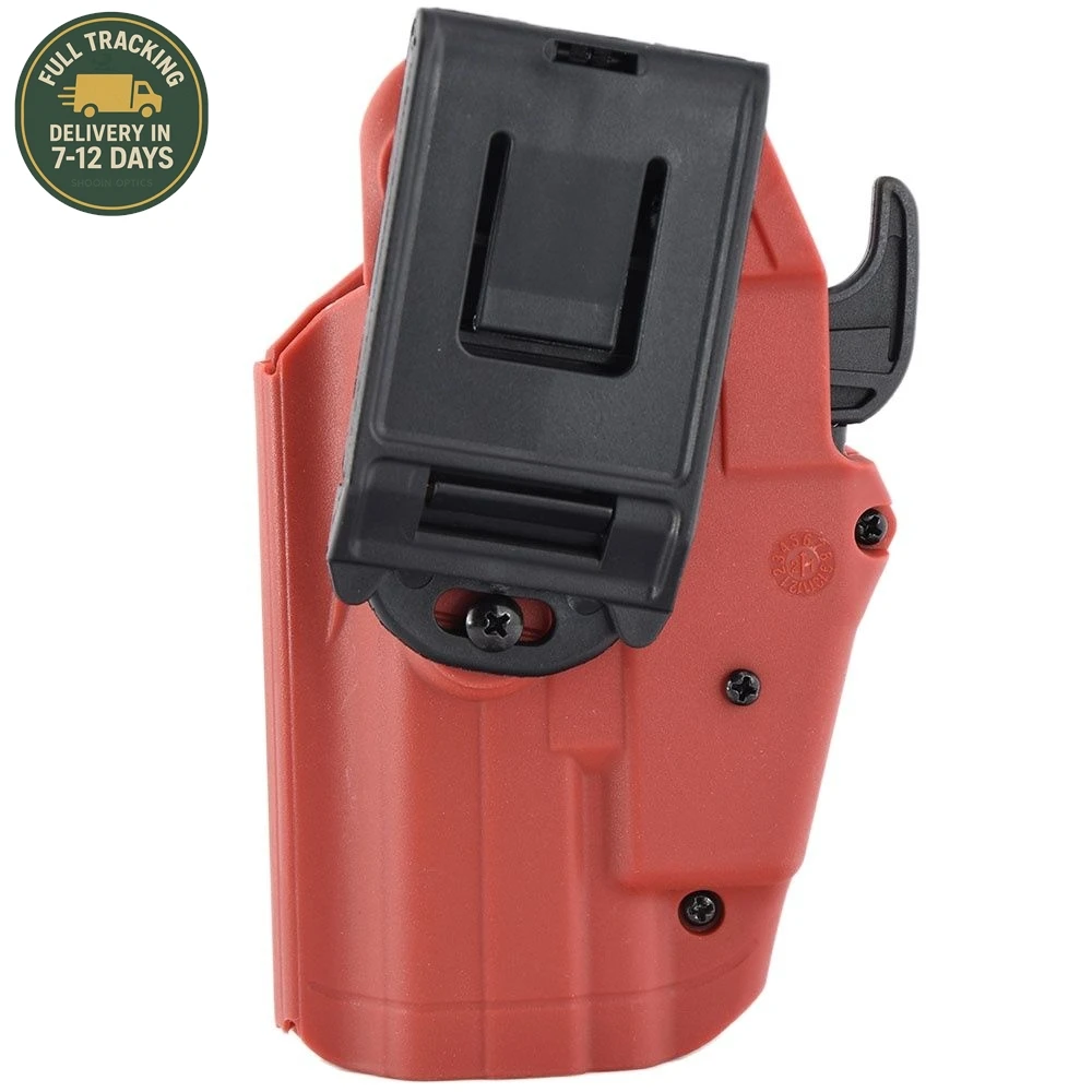 Funda de pistola de extracción rápida, funda táctica de polímero de alta resistencia con bloqueo de liberación, mano derecha Compatible con múltiples - imagen 3