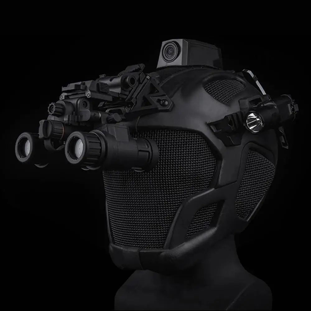 Casco Táctico Airsoft con Malla de Acero y Máscara Facial EVA - imagen 5