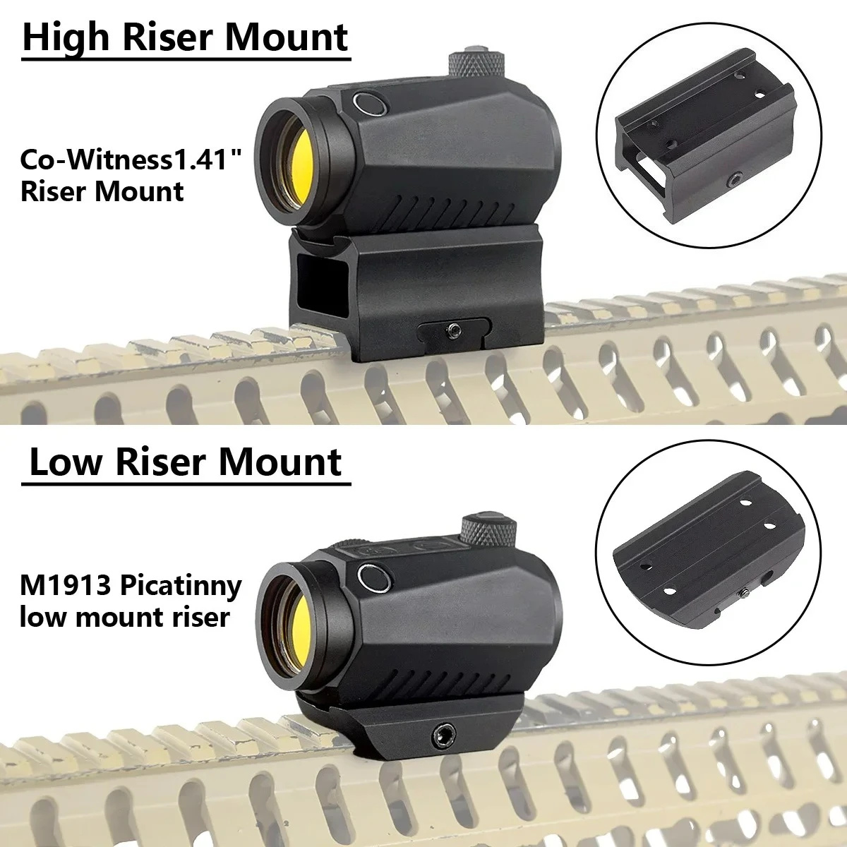 Mira telescópica Airsoft R5 Red Dot, reflejo holográfico compacto 2 MOA con soporte AR15 M4 M16 AK47 caza RM Red Dot Scope - imagen 4
