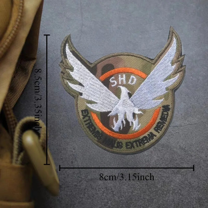 SHD The Division bordado parche sombreros brazalete táctico alas gancho y bucle moral insignia mochila pegatinas parches para ropa - imagen 3