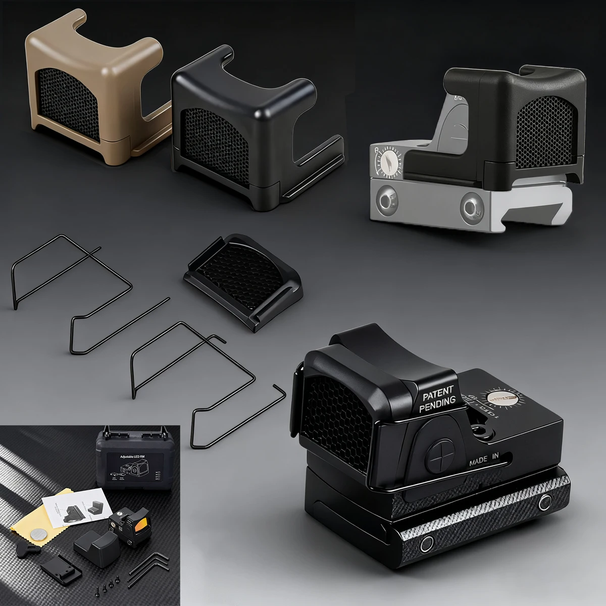 RM Red Dot Sight Killflash Protector de panal cubierta de lente protectora Airsoft antirreflejos RM Reflex Scope accesorios de montaje