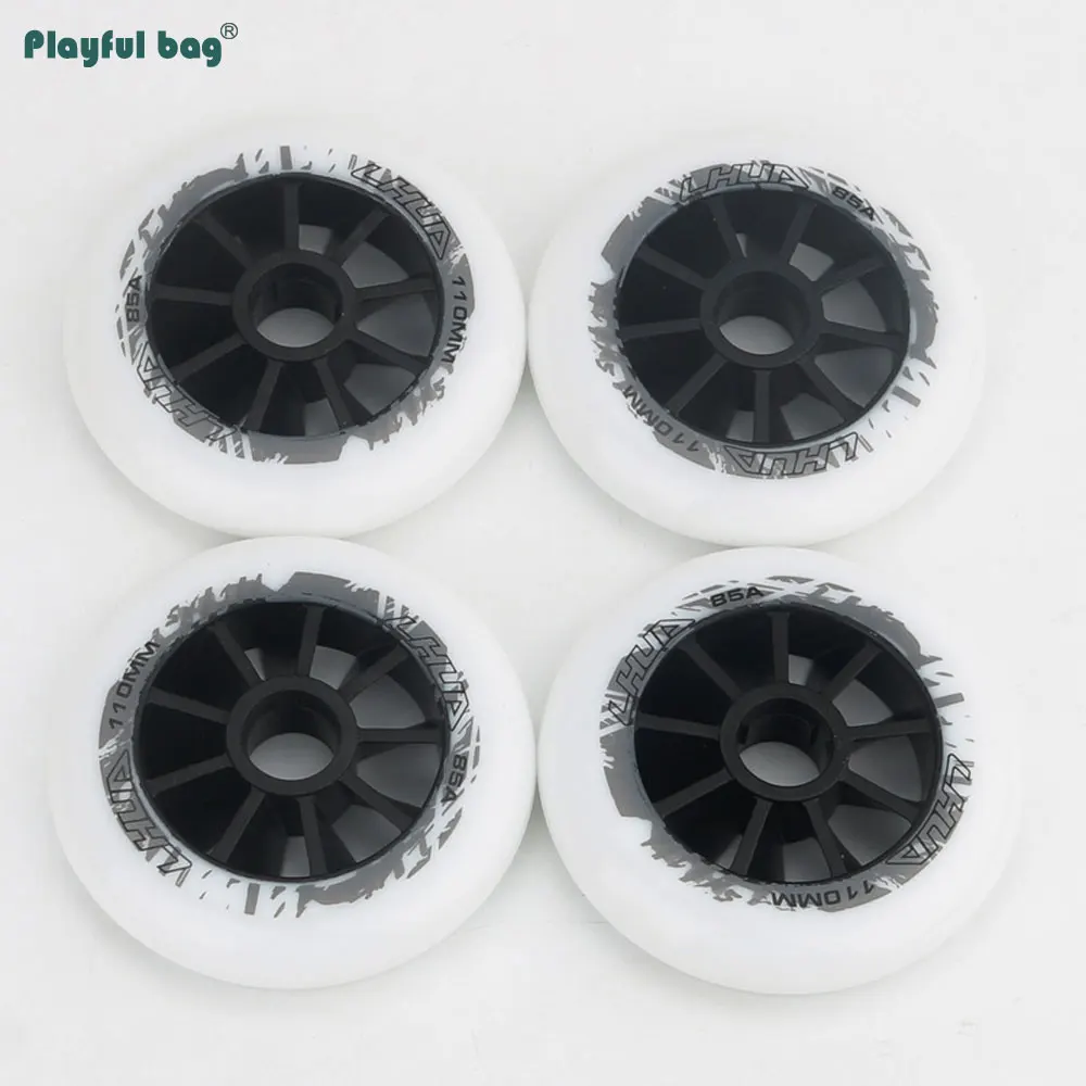 Ruedas de zapatos de patín en línea de velocidad profesional, accesorios de alta elasticidad, AMB293, 85A, 90, 100, 110MM - imagen 3