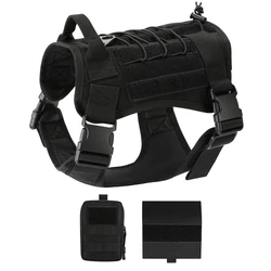 Chalecos tácticos para perros, ropa para perros, arnés de carga de entrenamiento, chaleco Molle de rescate para perros, arnés con bolsa Molle