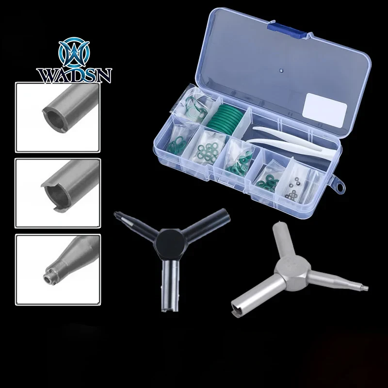 Juego de juntas tóricas de goma táctica Airsoft, junta de sellado de flúor de silicona plana, accesorios de caza verde, llave de válvula de Gas, GBB, guc 17, 19