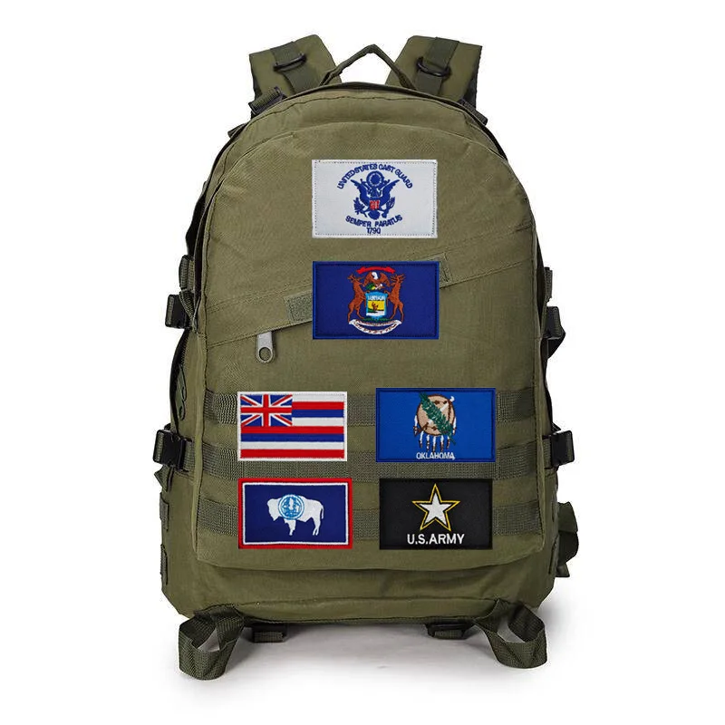 Brazaletes bordados en 3D, accesorios de bandera del Estado americano, pegatinas, mochila, parches de chaqueta personalizados para ropa, superventas - imagen 3