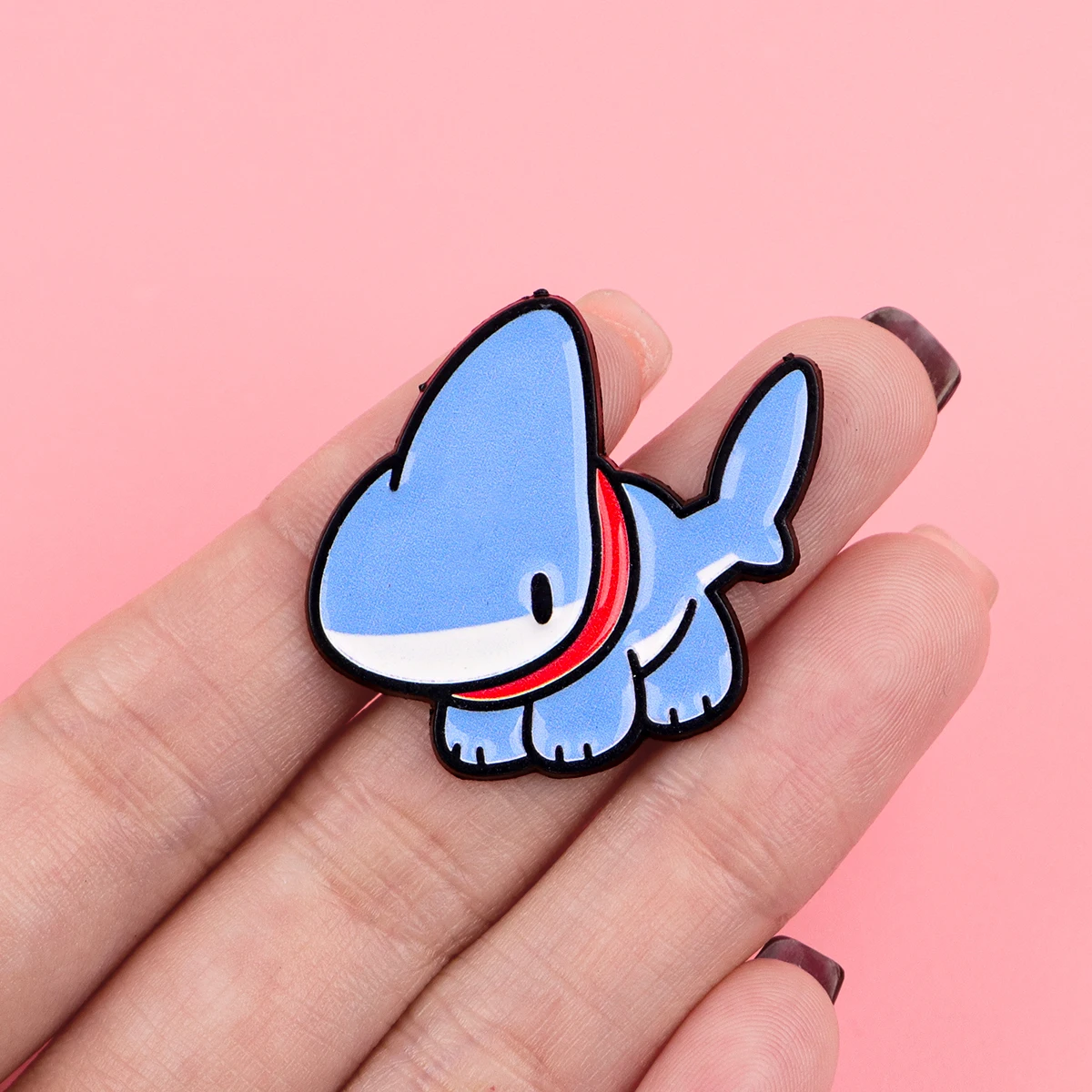 Pin esmaltado de tiburón bonito para solapa, broches de dibujos animados para mujer, decoración de ropa, alfileres de Metal, mochila, sombrero, insignia, accesorios - imagen 5