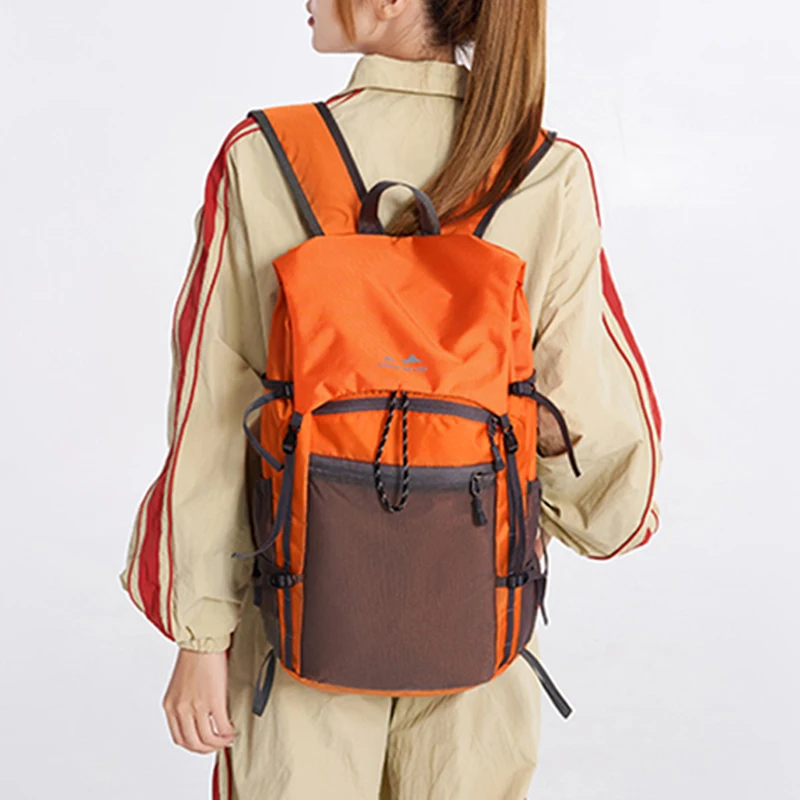 Mochila impermeable para montañismo, bolsa para acampar al aire libre, senderismo, correr, mochila grande de viaje plegable con tapa abatible, paquete ligero - imagen 3