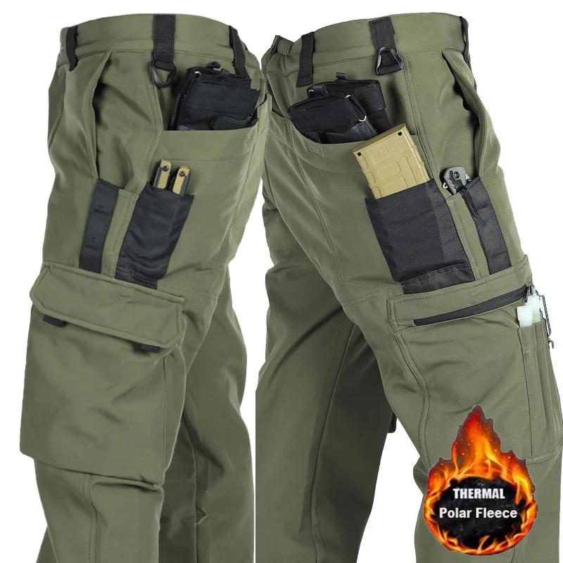 Pantalón táctico Cargo SoftShell impermeable hombre - imagen 3