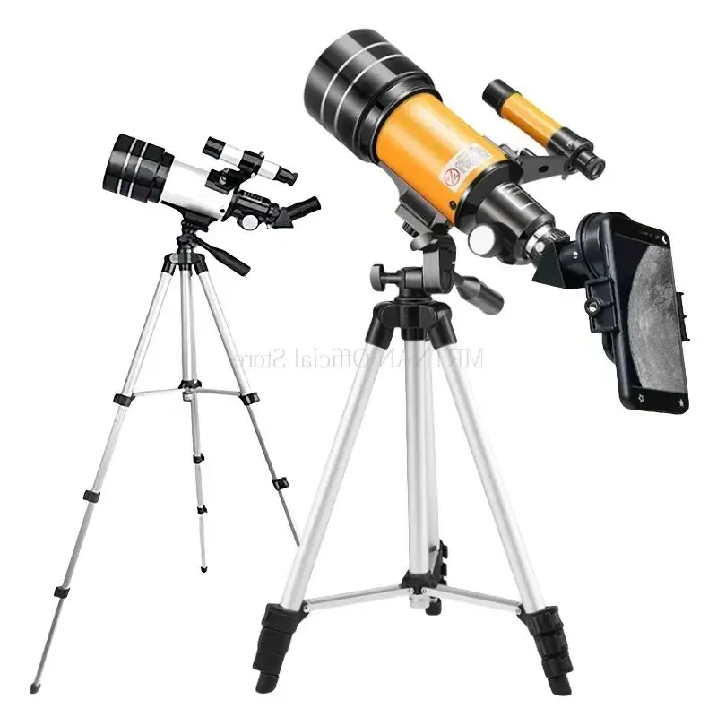 Telescopio astronómico profesional para el espacio, Monocular grande de 70mm, binoculares potentes de tiempo 150, visión nocturna, estrella para acampar