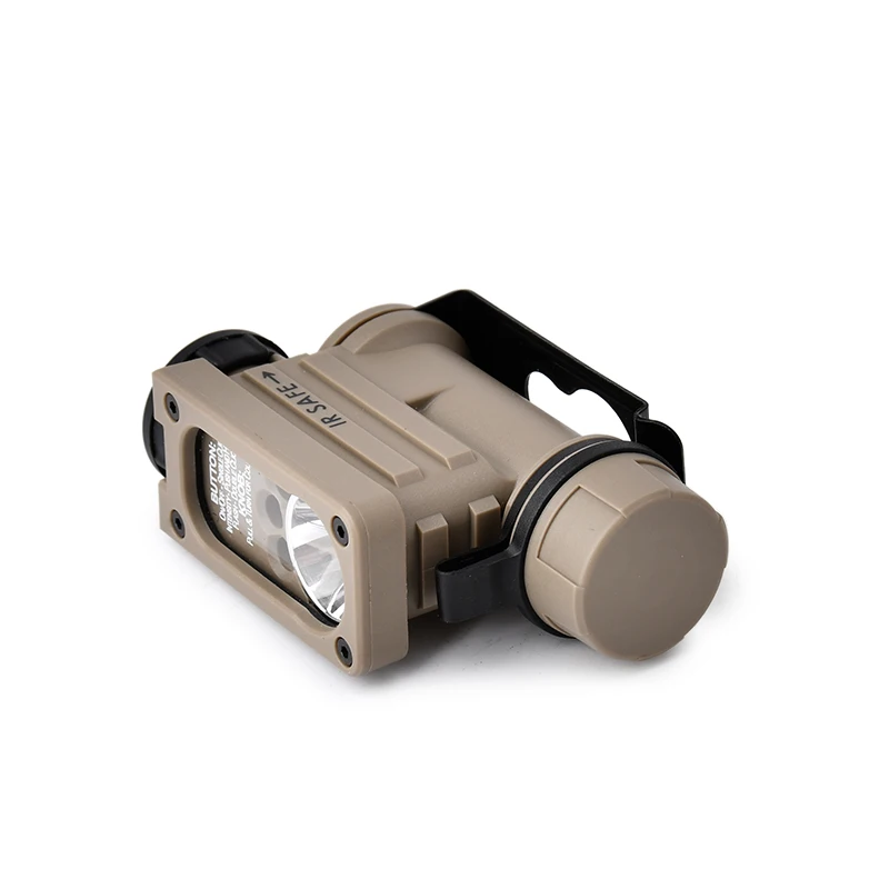 WADSN Sidewinder Compact II Manos libres Luz Blanco IR Rojo Azul LED Funda de nailon de alto impacto Casco giratorio 360 Montado en la cabeza - imagen 2