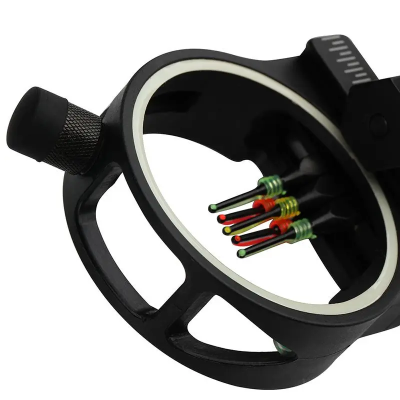 Luz de mira láser de arco compuesto, fibra óptica LED, 9mm, hilo Universal, accesorios de caza para tiro con arco - imagen 4