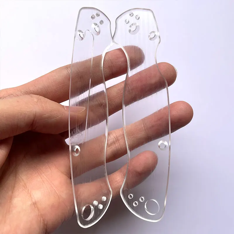 Parche de mango acrílico transparente Para 2 C81 MPCW2, Material de parche para cuchillo de araña, accesorios modificados DIY, 1 par - imagen 4