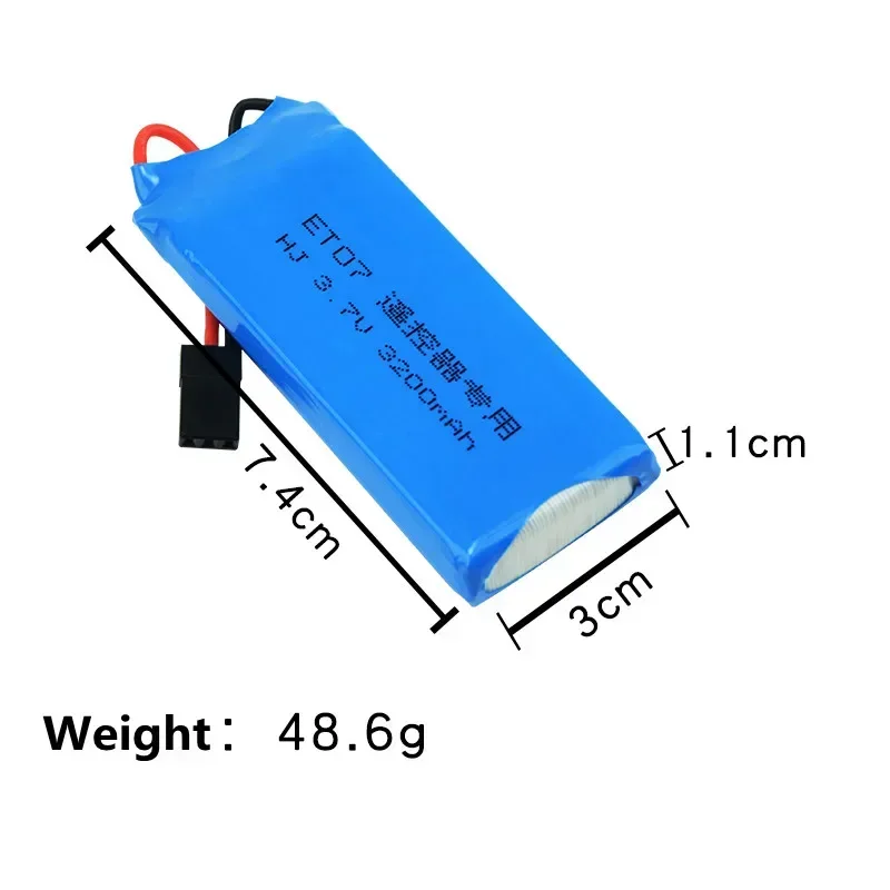 Batería Lipo para transmisor 1S 3,7 V 3200mAh 8C para WFLY ET07 X4 WFLY T7 T6II RC Radio Control remoto, piezas de repuesto - imagen 5