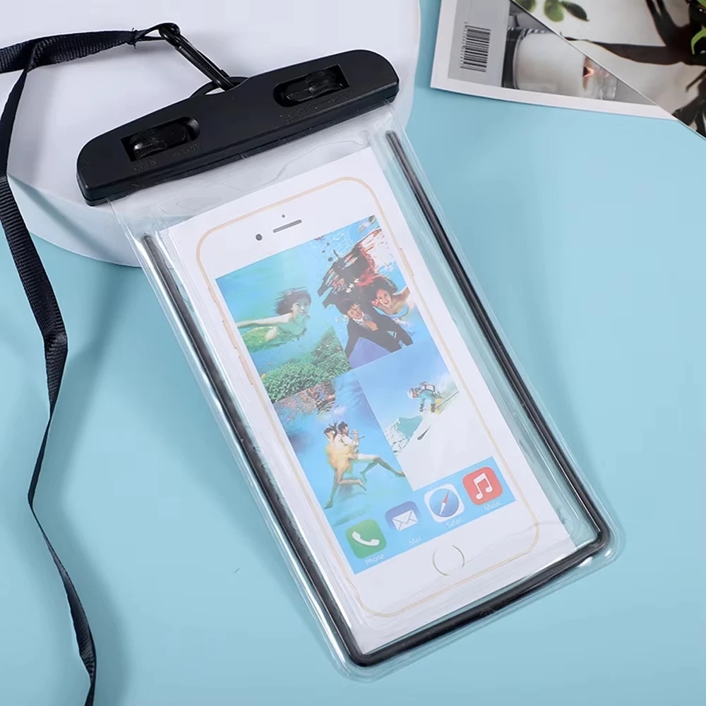 Bolsa impermeable subacuática para teléfono móvil, bolsa sellada transparente para nadar y bucear, 1 ud. - imagen 5