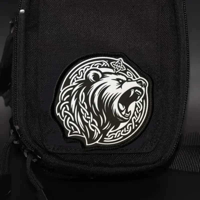 Parche de oso táctico, insignia de moral militar, mochila con gancho y bucle impreso, accesorios de decoración de ropa, brazalete adhesivo