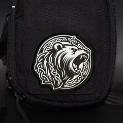 Parche de oso táctico, insignia de moral militar, mochila con gancho y bucle impreso, accesorios de decoración de ropa, brazalete adhesivo