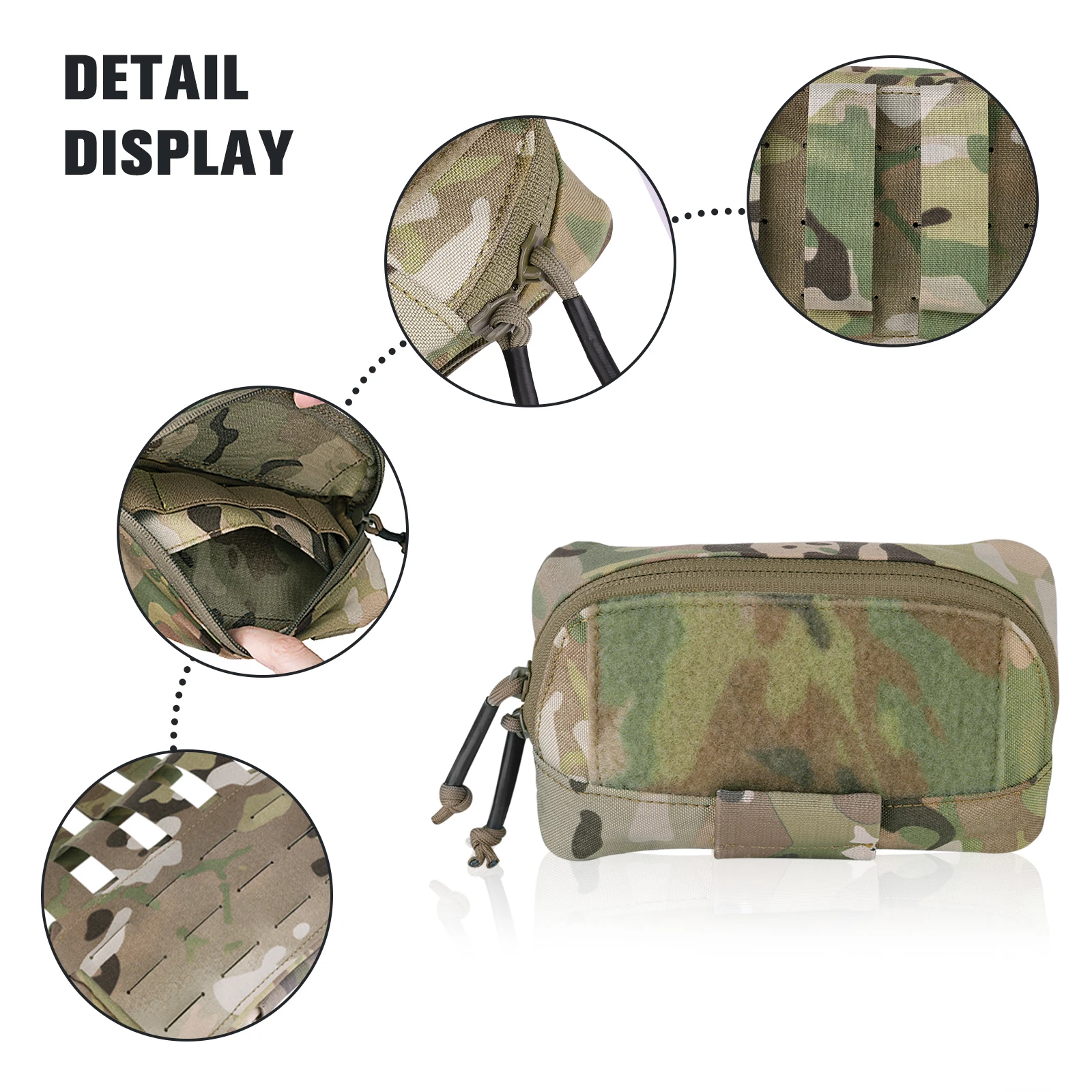 KRYDEX-bolsa táctica de administrador, bolsa MOLLE de utilidad, organizador de almacenamiento de 4 "x 7", bolsa de Panel, accesorios para chaleco de Paintball y caza - imagen 2