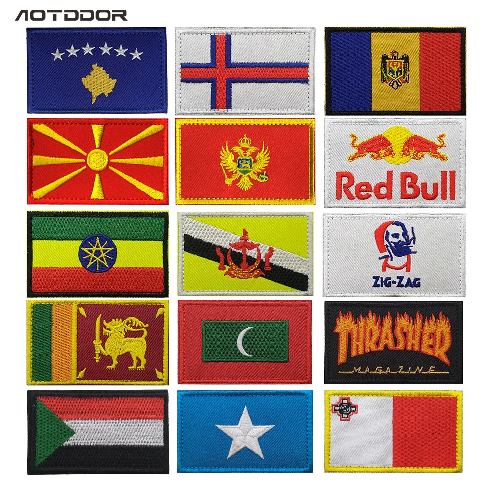 Parches de hierro de brazalete de tela bordado Etíope para ropa, costura militar, parches bordados en ropa, parches tácticos DIY - imagen 2