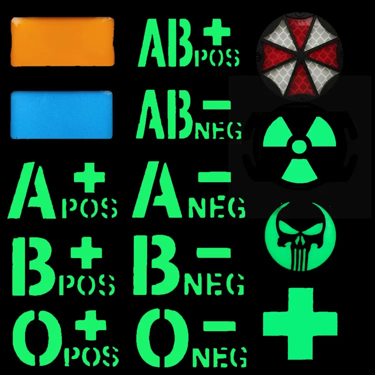 Tira de reconocimiento luminoso tipo sangre, insignia reflectante de paraguas, mochila al aire libre, hebilla, Parche de expansión de personalidad, DIY - imagen 2