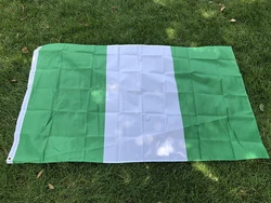 Bandera Sky Nigeria Verde Blanco para Interior y Exterior