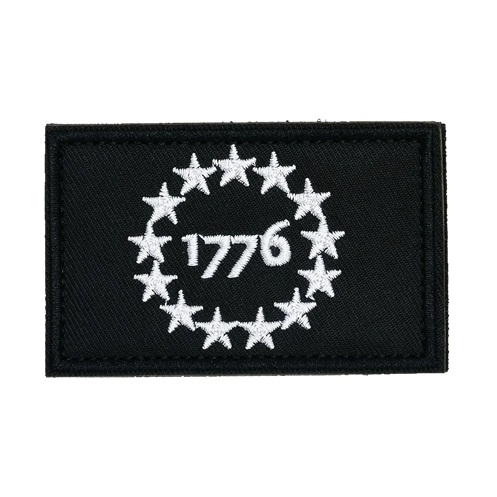 1776 Patriot USA parche táctico Velcros gancho y bucle emblema militar apliques sujetador pegatina para mochila Molle DIY