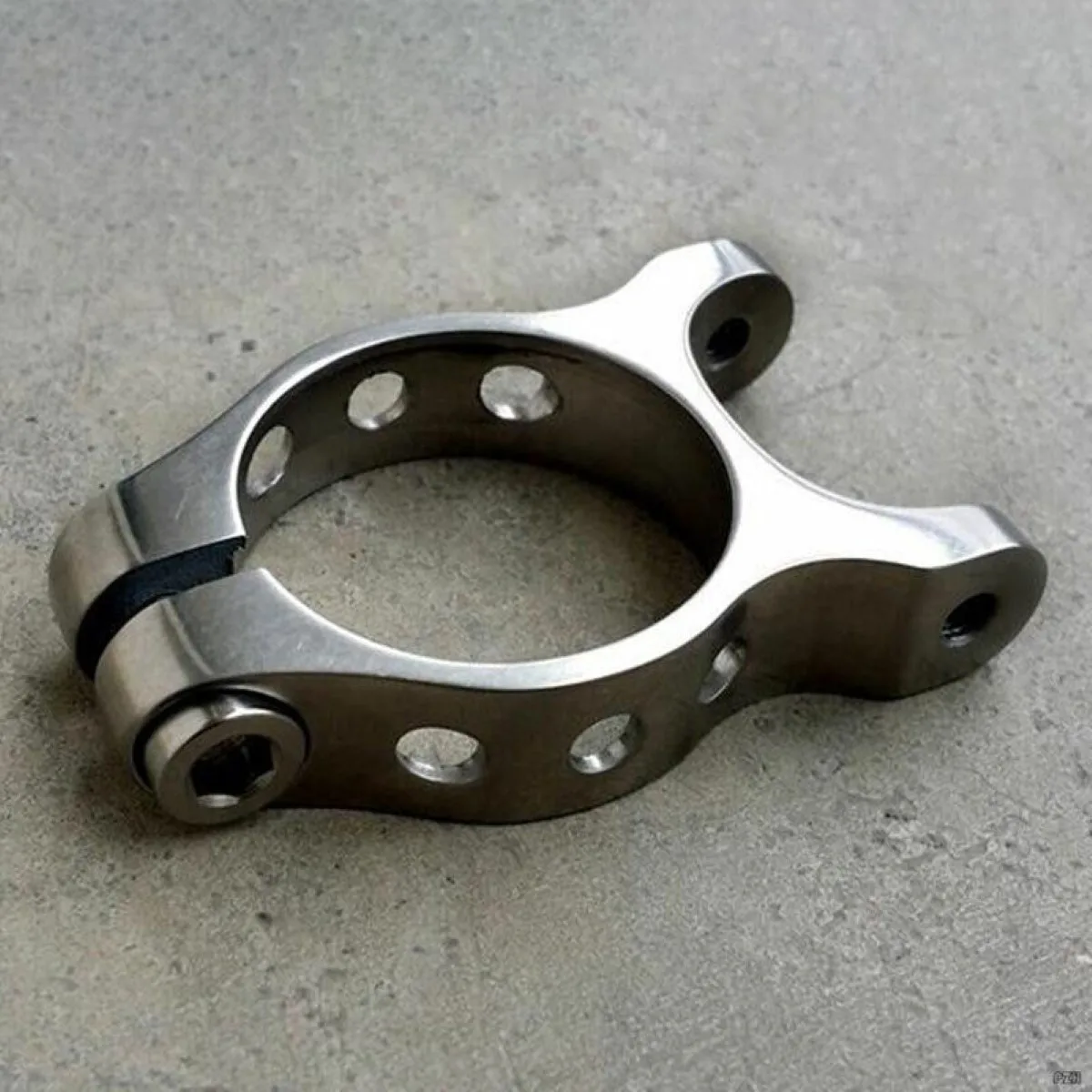 Abrazadera de tija de sillín de aleación de titanio de doble cabeza, tubo de asiento de aleación Ti para bicicleta de montaña/carretera, 31,8/34,9mm - imagen 4