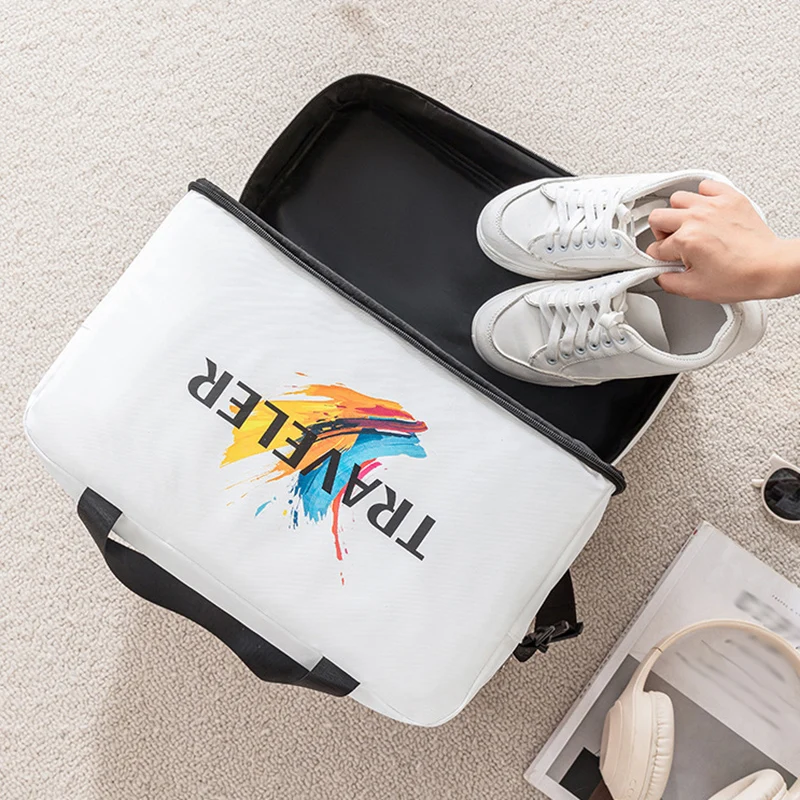 Bolsa de lona para gimnasio, bolsas deportivas para Yoga y Fitness, bolso de viaje al aire libre seco y húmedo para natación y Camping con paquete de zapatos, bolso grande de negocios - imagen 5