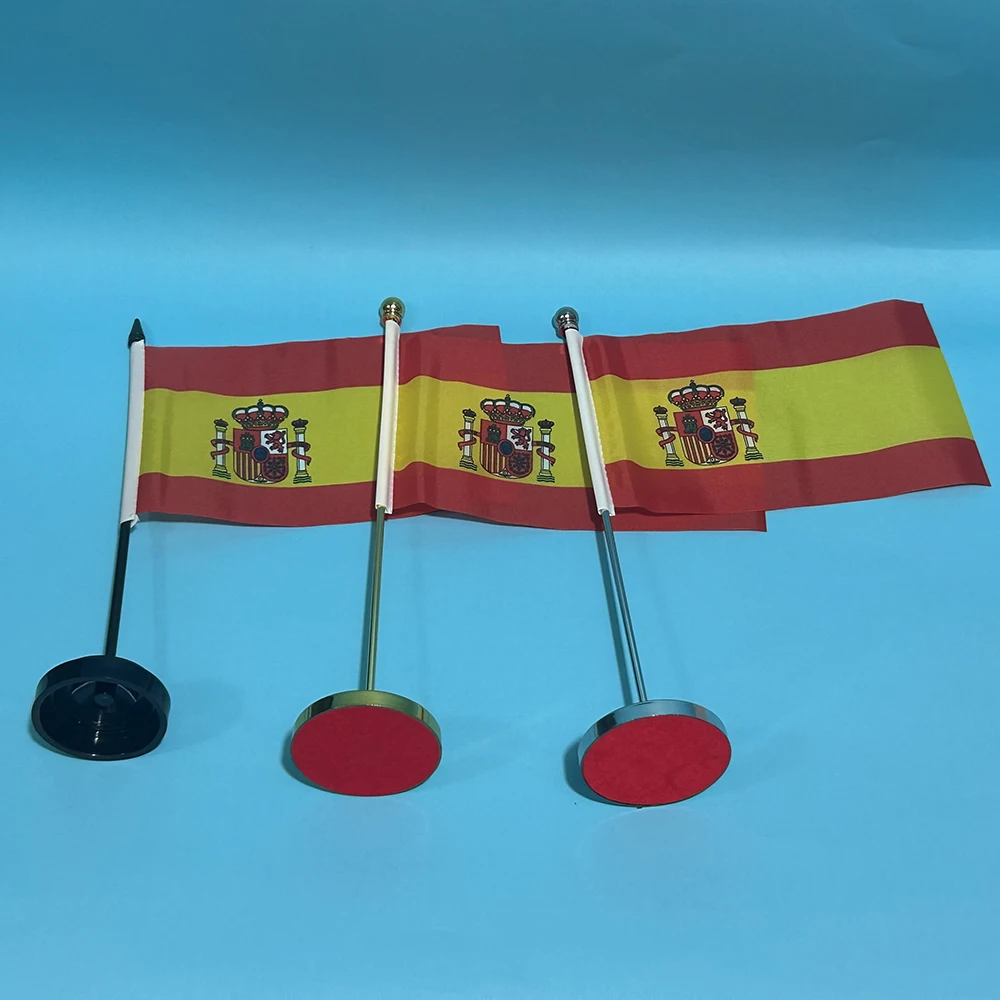 BANDERA DE SKY, bandera de escritorio de oficina de España, 14x21cm, poliéster, bandera nacional española, pancarta de país, adornos de escritorio, banderas - imagen 2