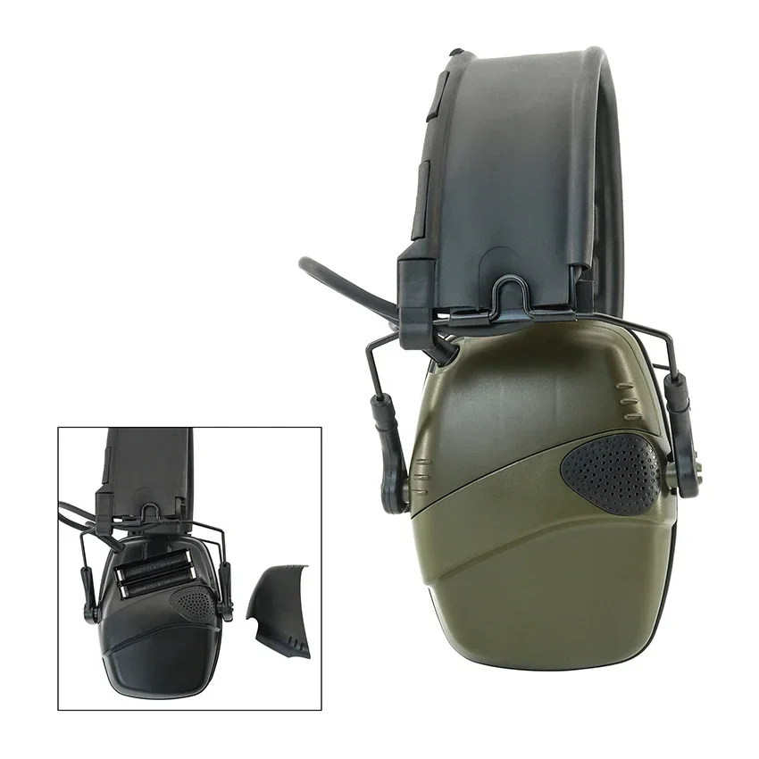 Auriculares de caza, diadema desmontable, pastilla con reducción de ruido, orejeras electrónicas, auriculares tácticos para tiro con adaptador de riel ARC - imagen 5