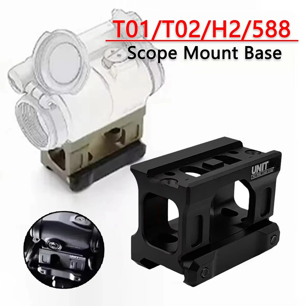 2025 nueva unidad de montaje elevador rápido para riel de 20mm táctico Airsoft T01 T02 ROME Red Dot Sight Scope soporte de elevación Universal - imagen 3