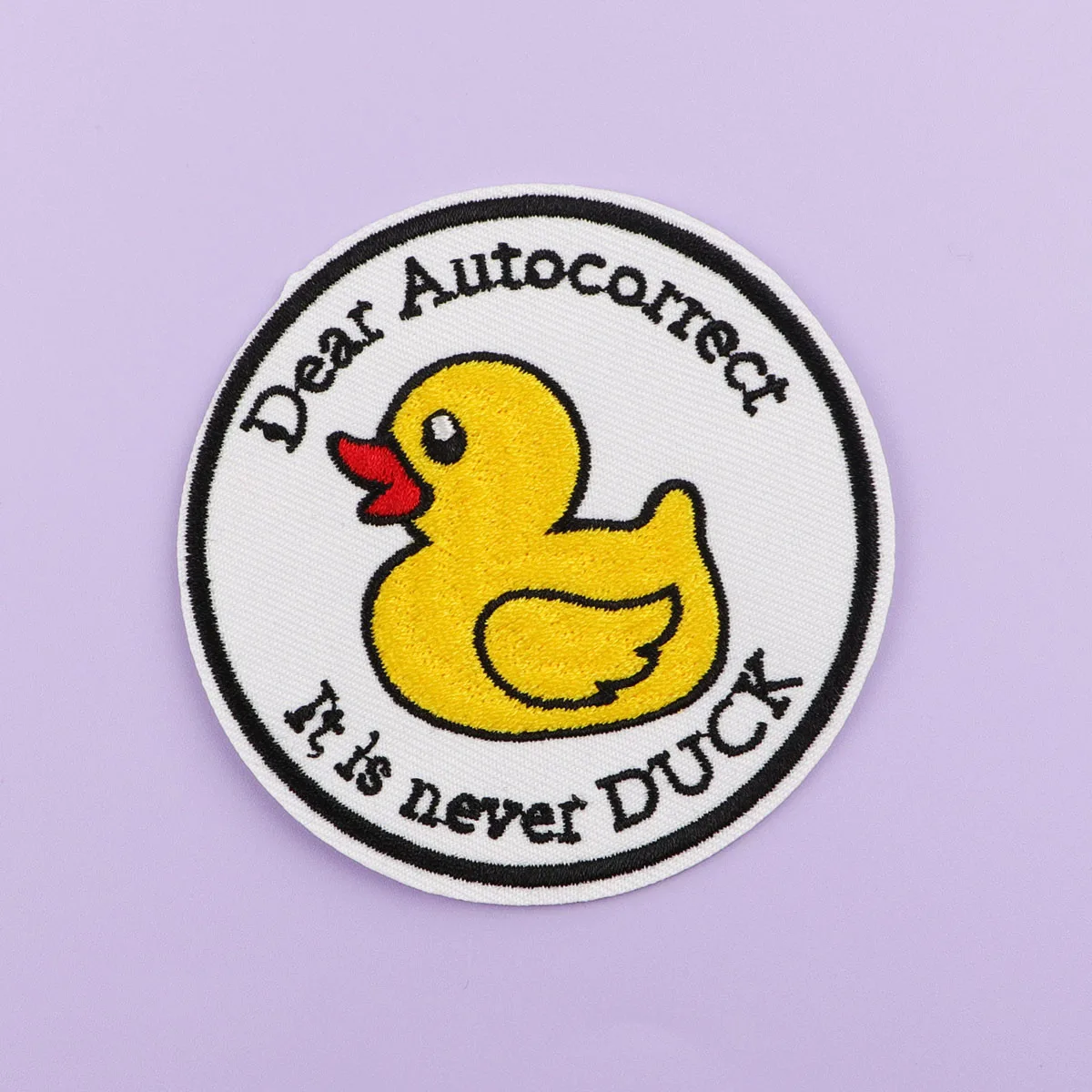 Parche bordado de pato bonito, citas divertidas, parches termoadhesivos para planchar para ropa, insignias para coser DIY - imagen 3