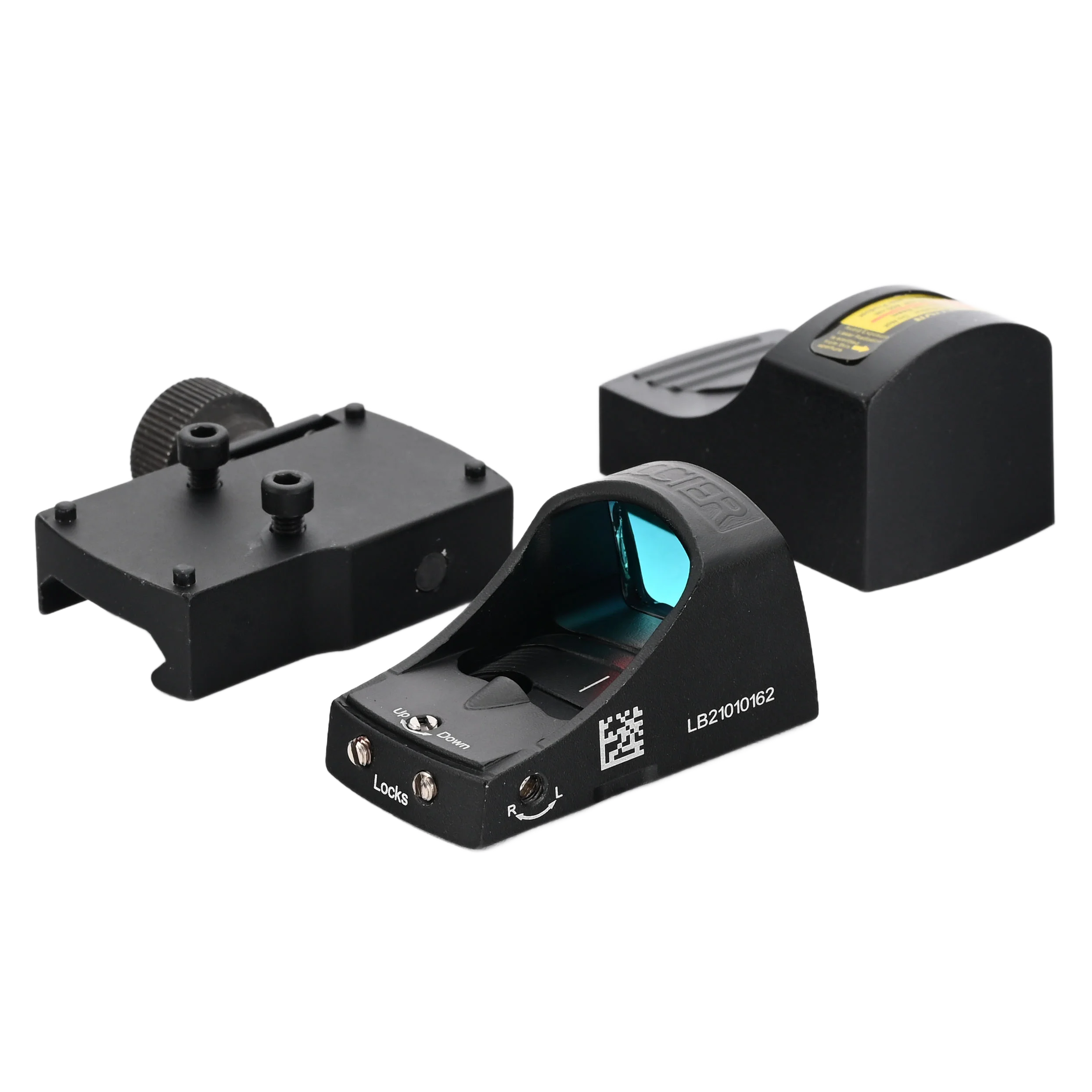 1 mira de pistola de punto rojo de aluminio ligero con control de luz ambiental y base de riel Picatinny de 20 mm - imagen 2