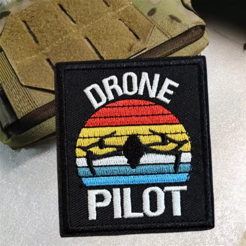 Parche táctico bordado Piloto de dron con velcro para chaleco - imagen 4