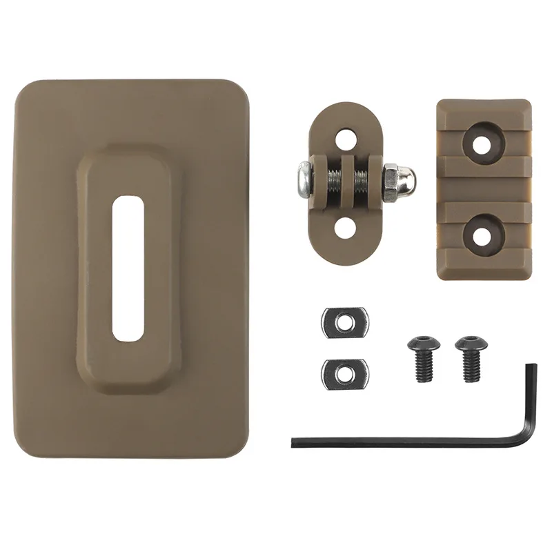 Adaptador de placa Base fija de montaje rápido de nailon táctico, soporte para linterna, gancho, pegatina mágica, sujetadores, accesorios para casco - imagen 5