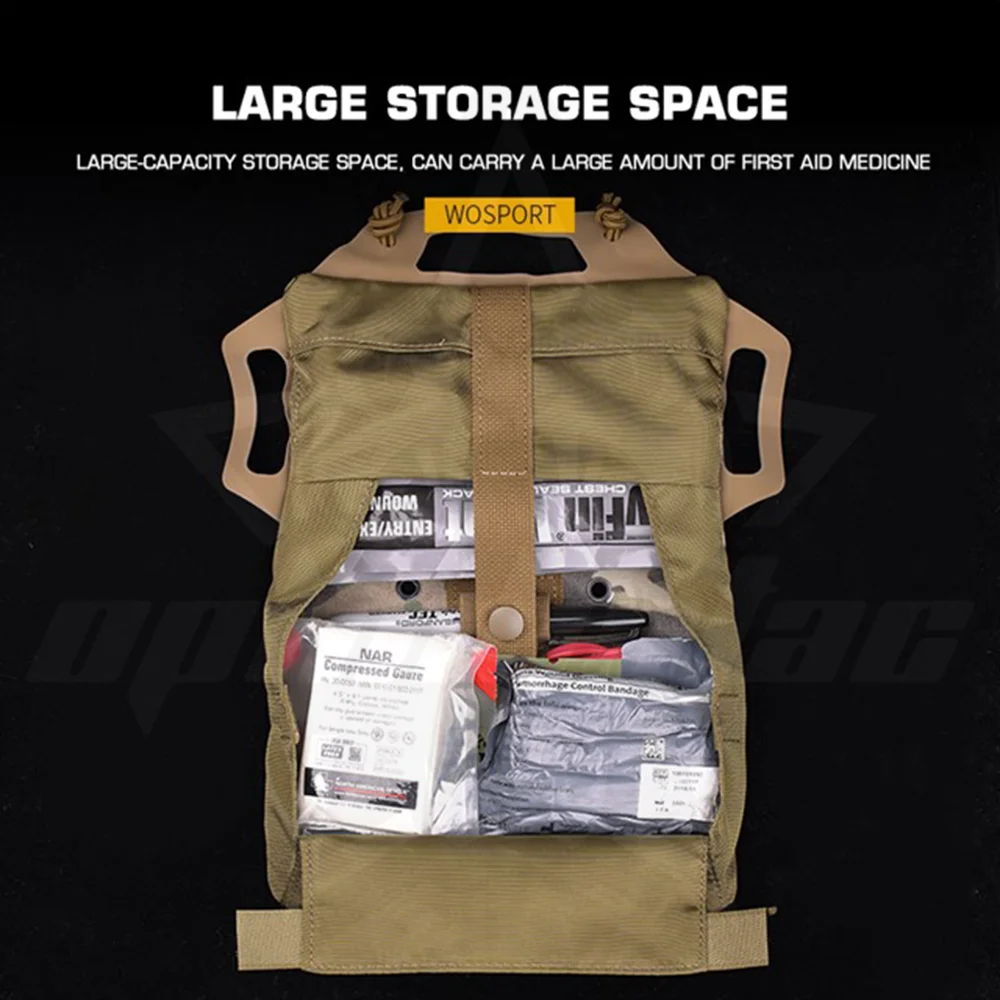 Bolsa de primeros auxilios para exteriores OphidianTac, kits IFAK de despliegue rápido, bolsa médica MOLLE de emergencia media para accesorios de chaleco de caza - imagen 5