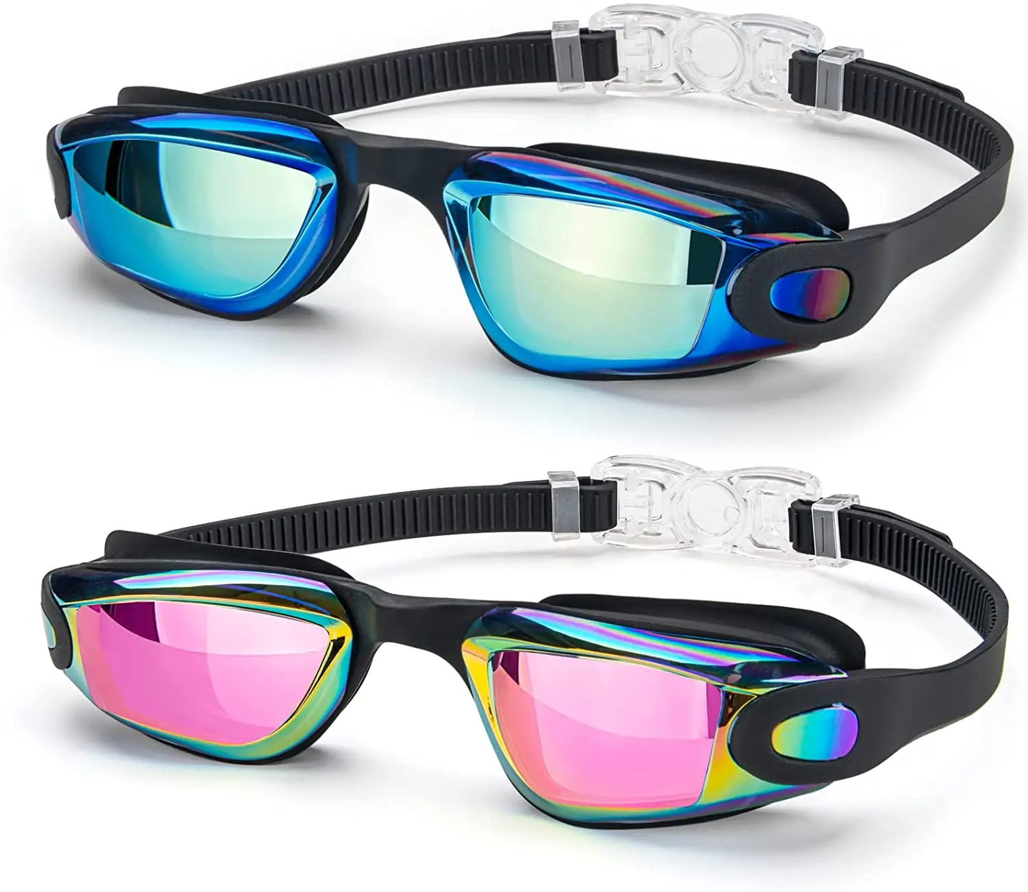 JSJM nuevas gafas de natación de silicona para hombres y mujeres, gafas de natación profesionales ajustables coloridas galvanizadas, impermeables, Anti-UV - imagen 4