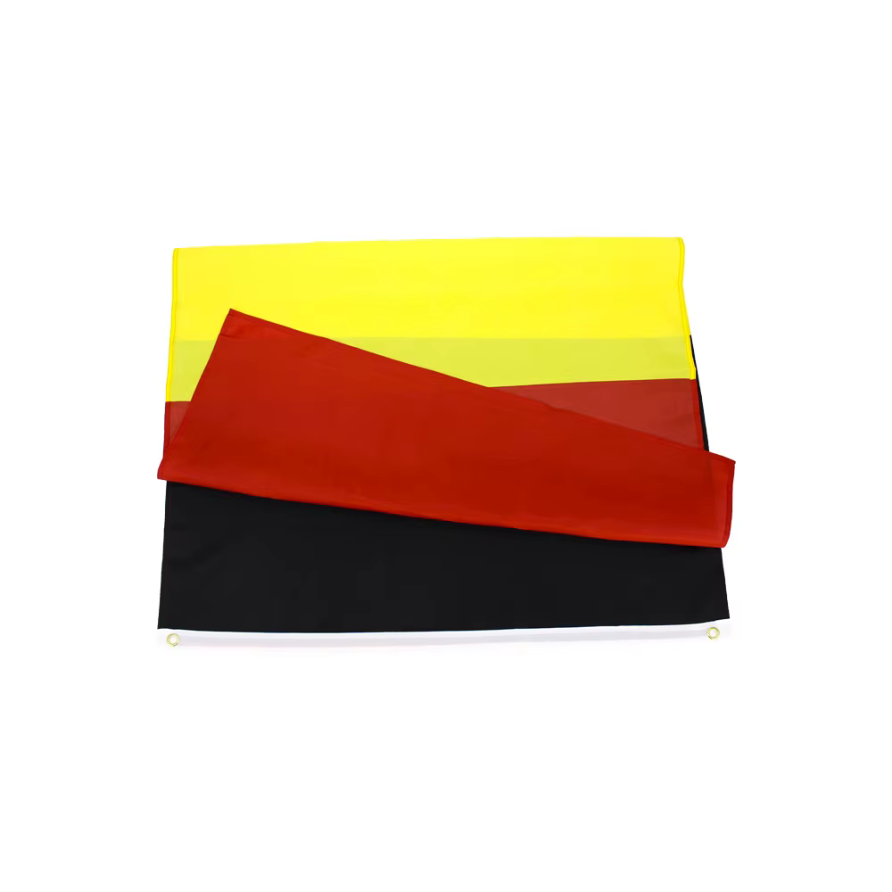 Bandera belga BEL roja amarilla y negra para decoración - imagen 2