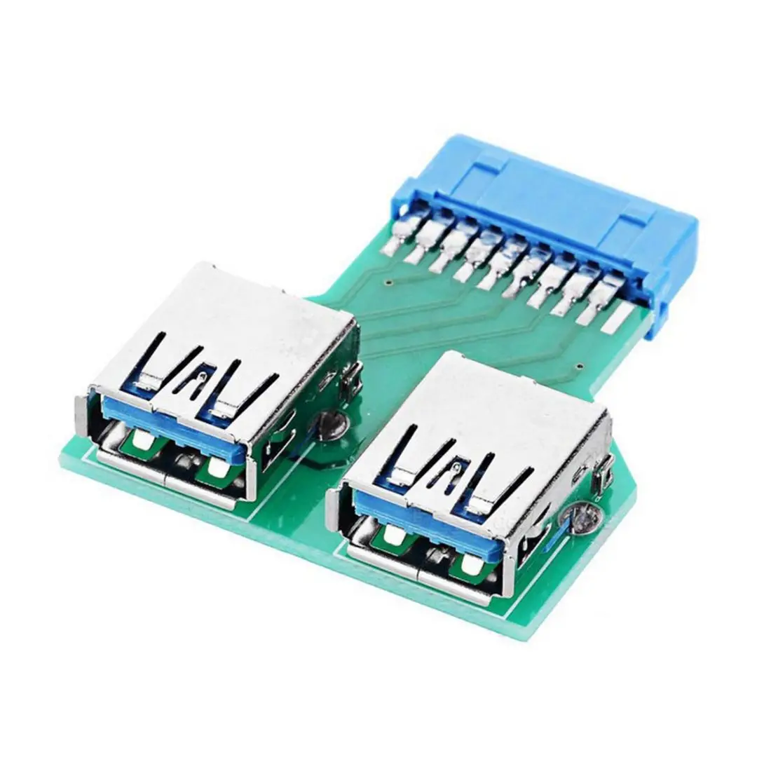 Chenyang PCBA de tipo Horizontal, puerto USB 3,0 A Dual, tipo hembra A 20/19 Pines, ranura de cabecera, adaptador de placa base - imagen 2