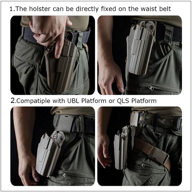 Cinturón de caza Universal, funda para pistola táctica oculta para G19 23 29/H & K USP COMPACT/H & K P30 45C/Walther PPQ /S & W M & P45
